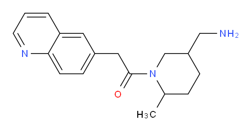 1-(5-(aminomethyl)-2-methylpiperidin-1-yl)-2-(quinolin-6-yl)ethanone