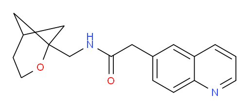 N-(2-oxabicyclo[3.1.1]heptan-1-ylmethyl)-2-(quinolin-6-yl)acetamide