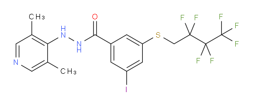 N'-(3,5-dimethylpyridin-4-yl)-3-((2,2,3,3,4,4,4-heptafluorobutyl)thio)-5-iodobenzohydrazide