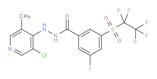 N'-(3-chloro-5-methylpyridin-4-yl)-3-iodo-5-((perfluoroethyl)sulfonyl)benzohydrazide