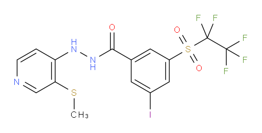 3-iodo-N'-(3-(methylthio)pyridin-4-yl)-5-((perfluoroethyl)sulfonyl)benzohydrazide