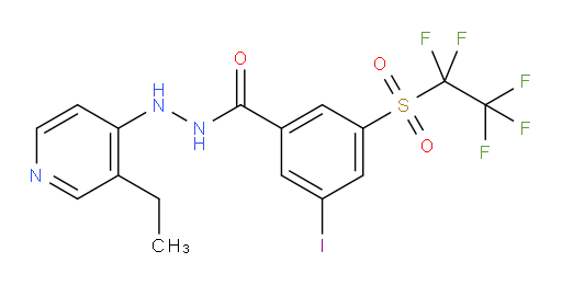 N'-(3-ethylpyridin-4-yl)-3-iodo-5-((perfluoroethyl)sulfonyl)benzohydrazide