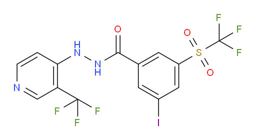 3-iodo-N'-(3-(trifluoromethyl)pyridin-4-yl)-5-((trifluoromethyl)sulfonyl)benzohydrazide