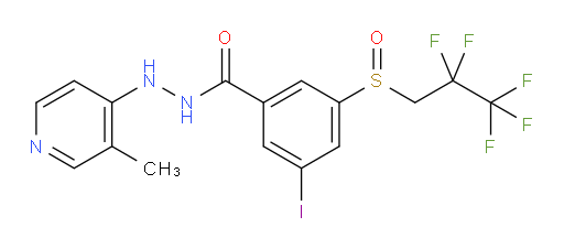 3-iodo-N'-(3-methylpyridin-4-yl)-5-((2,2,3,3,3-pentafluoropropyl)sulfinyl)benzohydrazide