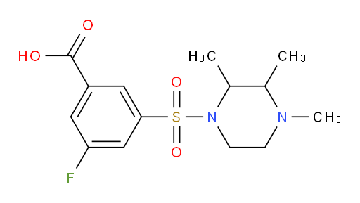3-fluoro-5-((2,3,4-trimethylpiperazin-1-yl)sulfonyl)benzoic acid