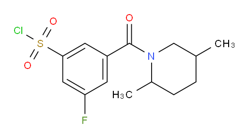 3-(2,5-dimethylpiperidine-1-carbonyl)-5-fluorobenzene-1-sulfonyl chloride
