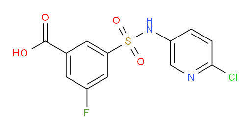 3-(N-(6-chloropyridin-3-yl)sulfamoyl)-5-fluorobenzoic acid