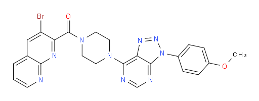 (3-bromo-1,8-naphthyridin-2-yl)(4-(3-(4-methoxyphenyl)-3H-[1,2,3]triazolo[4,5-d]pyrimidin-7-yl)piperazin-1-yl)methanone