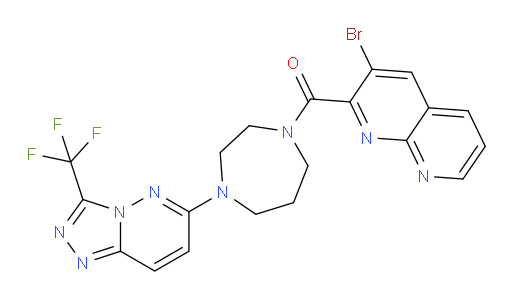 (3-bromo-1,8-naphthyridin-2-yl)(4-(3-(trifluoromethyl)-[1,2,4]triazolo[4,3-b]pyridazin-6-yl)-1,4-diazepan-1-yl)methanone