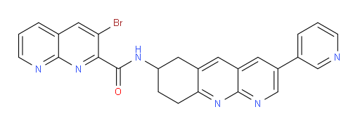 3-bromo-N-(3-(pyridin-3-yl)-6,7,8,9-tetrahydrobenzo[b][1,8]naphthyridin-7-yl)-1,8-naphthyridine-2-carboxamide