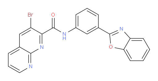 N-(3-(benzo[d]oxazol-2-yl)phenyl)-3-bromo-1,8-naphthyridine-2-carboxamide