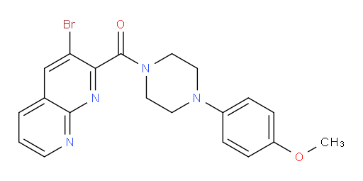 (3-bromo-1,8-naphthyridin-2-yl)(4-(4-methoxyphenyl)piperazin-1-yl)methanone