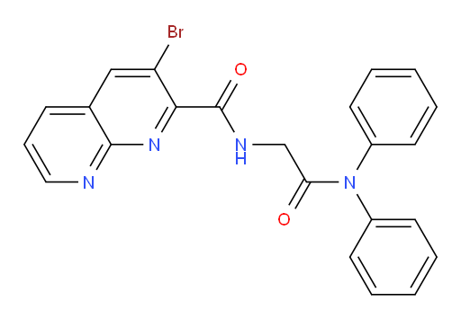 3-bromo-N-(2-(diphenylamino)-2-oxoethyl)-1,8-naphthyridine-2-carboxamide