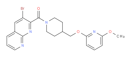 (3-bromo-1,8-naphthyridin-2-yl)(4-(((6-methoxypyridin-2-yl)oxy)methyl)piperidin-1-yl)methanone