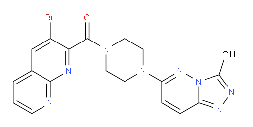(3-bromo-1,8-naphthyridin-2-yl)(4-(3-methyl-[1,2,4]triazolo[4,3-b]pyridazin-6-yl)piperazin-1-yl)methanone
