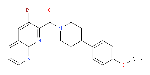 (3-bromo-1,8-naphthyridin-2-yl)(4-(4-methoxyphenyl)piperidin-1-yl)methanone