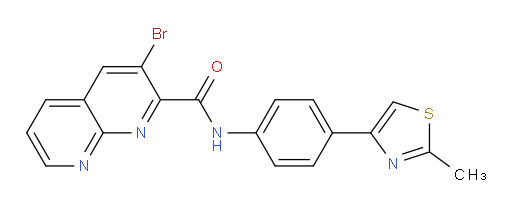 3-bromo-N-(4-(2-methylthiazol-4-yl)phenyl)-1,8-naphthyridine-2-carboxamide
