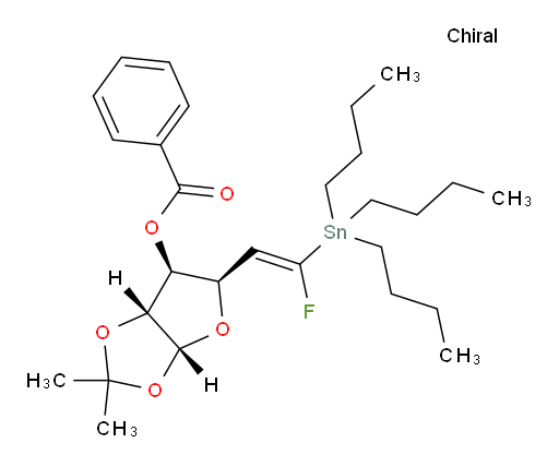 (3aR,5R,6S,6aR)-5-((E)-2-fluoro-2-(tributylstannyl)vinyl)-2,2-dimethyltetrahydrofuro[2,3-d][1,3]dioxol-6-yl benzoate