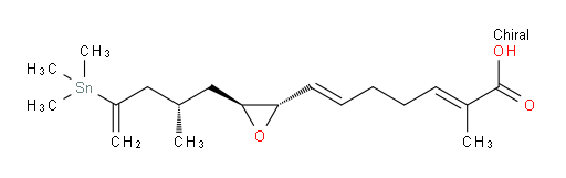 (2E,6E)-2-methyl-7-((2S,3S)-3-((S)-2-methyl-4-(trimethylstannyl)pent-4-en-1-yl)oxiran-2-yl)hepta-2,6-dienoic acid