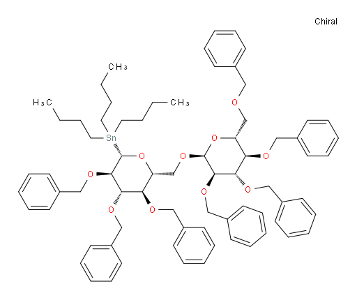tributyl((2S,3R,4S,5R,6R)-3,4,5-tris(benzyloxy)-6-((((2S,3R,4S,5R,6R)-3,4,5-tris(benzyloxy)-6-((benzyloxy)methyl)tetrahydro-2H-pyran-2-yl)oxy)methyl)tetrahydro-2H-pyran-2-yl)stannane