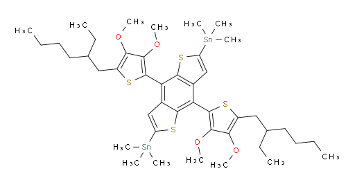 (4,8-bis(5-(2-ethylhexyl)-3,4-dimethoxythiophen-2-yl)benzo[1,2-b:4,5-b']dithiophene-2,6-diyl)bis(trimethylstannane)