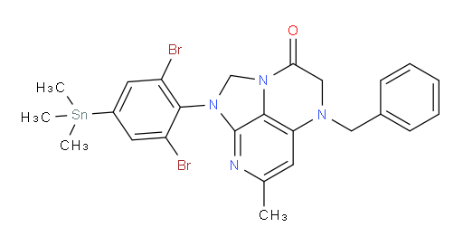 5-benzyl-1-(2,6-dibromo-4-(trimethylstannyl)phenyl)-7-methyl-4,5-dihydro-1H-1,2a,5,8-tetraazaacenaphthylen-3(2H)-one
