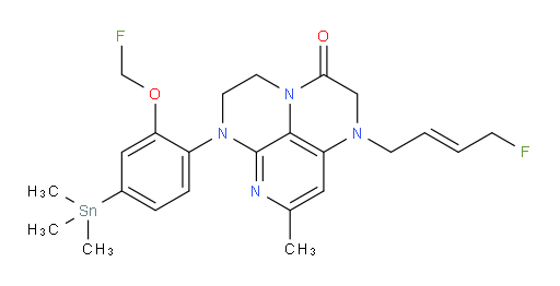 (E)-1-(4-fluorobut-2-en-1-yl)-6-(2-(fluoromethoxy)-4-(trimethylstannyl)phenyl)-8-methyl-1,2,5,6-tetrahydro-1,3a,6,7-tetraazaphenalen-3(4H)-one
