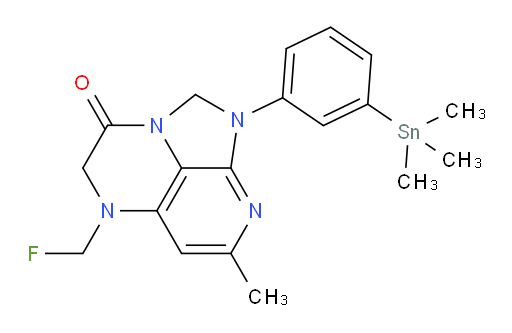 5-(fluoromethyl)-7-methyl-1-(3-(trimethylstannyl)phenyl)-4,5-dihydro-1H-1,2a,5,8-tetraazaacenaphthylen-3(2H)-one