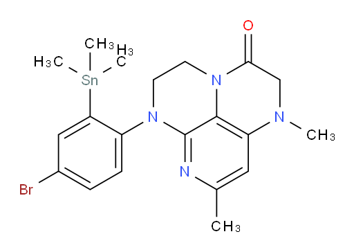 6-(4-bromo-2-(trimethylstannyl)phenyl)-1,8-dimethyl-1,2,5,6-tetrahydro-1,3a,6,7-tetraazaphenalen-3(4H)-one