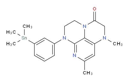1,8-dimethyl-6-(3-(trimethylstannyl)phenyl)-1,2,5,6-tetrahydro-1,3a,6,7-tetraazaphenalen-3(4H)-one