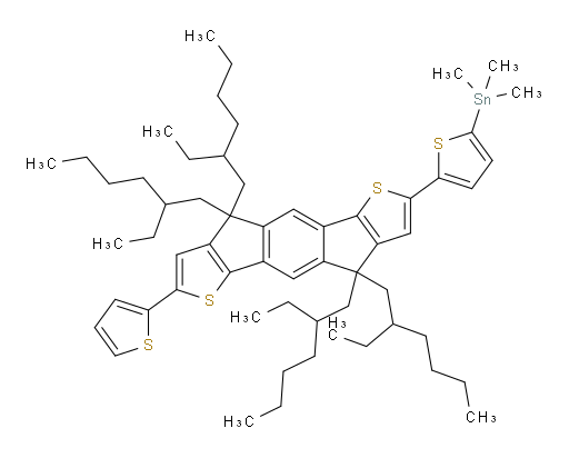 trimethyl(5-(4,4,9,9-tetrakis(2-ethylhexyl)-7-(thiophen-2-yl)-4,9-dihydro-s-indaceno[1,2-b:5,6-b']dithiophen-2-yl)thiophen-2-yl)stannane