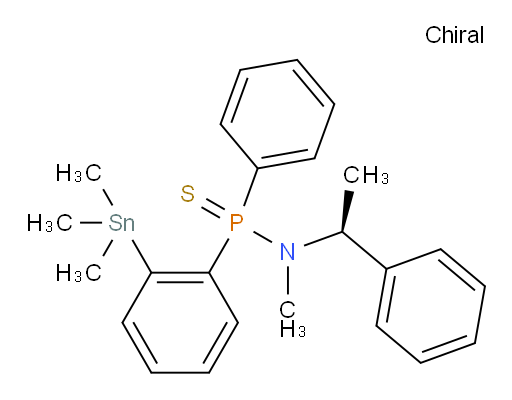 N-methyl-P-phenyl-N-((S)-1-phenylethyl)-P-(2-(trimethylstannyl)phenyl)phosphinothioic amide