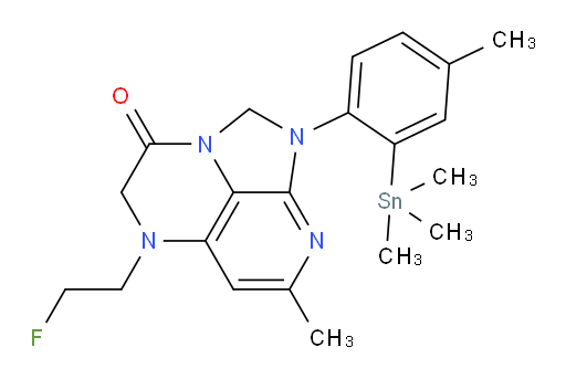 5-(2-fluoroethyl)-7-methyl-1-(4-methyl-2-(trimethylstannyl)phenyl)-4,5-dihydro-1H-1,2a,5,8-tetraazaacenaphthylen-3(2H)-one