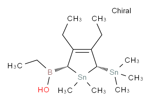 (2R,5R)-3,4-diethyl-2-(ethyl(hydroxy)boryl)-1,1-dimethyl-5-(trimethylstannyl)-2,5-dihydro-1H-stannole