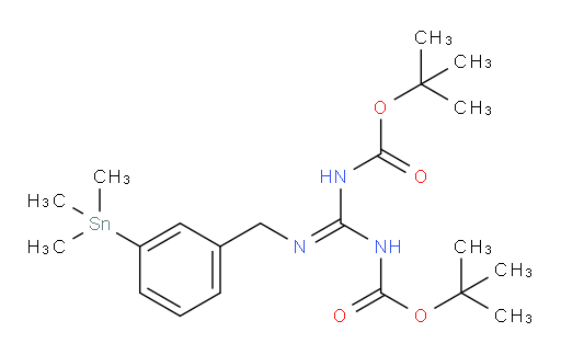 C,C′-Bis(1,1-dimethylethyl) N,N′-[[[3-(trimethylstannyl)phenyl]methyl]carbonimidoyl]bis[carbamate]