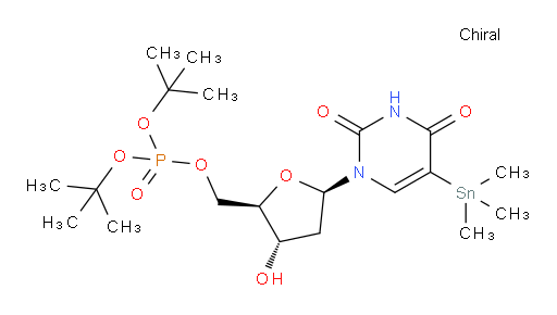di-tert-butyl (((2R,3S,5R)-5-(2,4-dioxo-5-(trimethylstannyl)-3,4-dihydropyrimidin-1(2H)-yl)-3-hydroxytetrahydrofuran-2-yl)methyl) phosphate