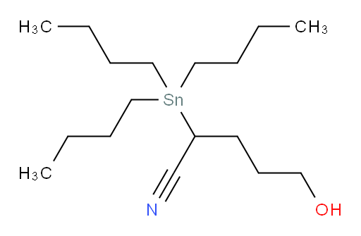 5-hydroxy-2-(tributylstannyl)pentanenitrile