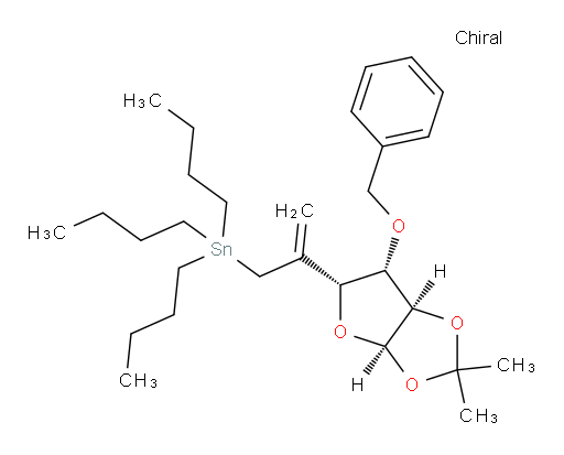 (2-((3aR,5R,6S,6aR)-6-(benzyloxy)-2,2-dimethyltetrahydrofuro[2,3-d][1,3]dioxol-5-yl)allyl)tributylstannane