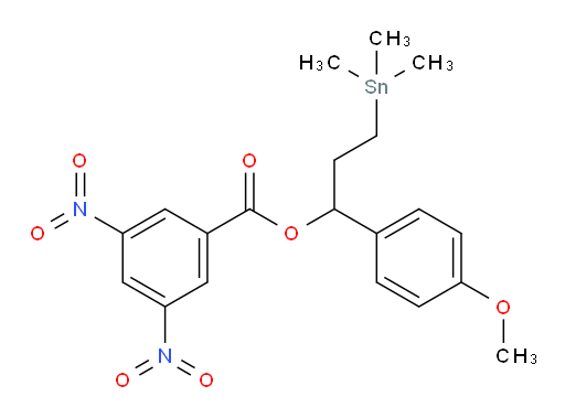 1-(4-methoxyphenyl)-3-(trimethylstannyl)propyl 3,5-dinitrobenzoate