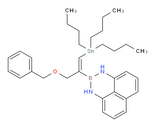 (E)-2-(3-(苄氧基)-1-(三丁基锡基)丙-1-烯-2-基)-2,3-二氢-1H-萘并[1,8-de][1,3,2]二氮杂borinine