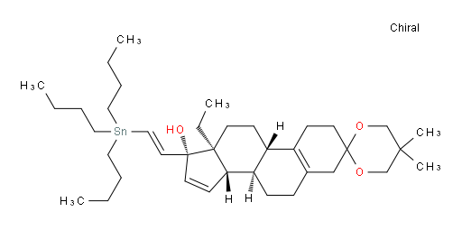 (8R,9S,13S,14S,17R)-13-ethyl-5',5'-dimethyl-17-((E)-2-(tributylstannyl)vinyl)-1,2,4,6,7,8,9,11,12,13,14,17-dodecahydrospiro[cyclopenta[a]phenanthrene-3,2'-[1,3]dioxan]-17-ol