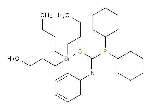 (Z)-tributylstannyl dicyclohexyl-N-phenylphosphinecarbimidothioate