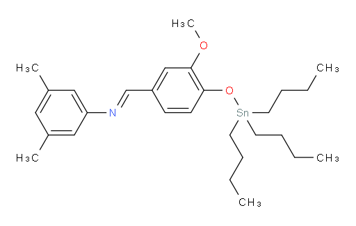 (E)-N-(3-methoxy-4-((tributylstannyl)oxy)benzylidene)-3,5-dimethylaniline