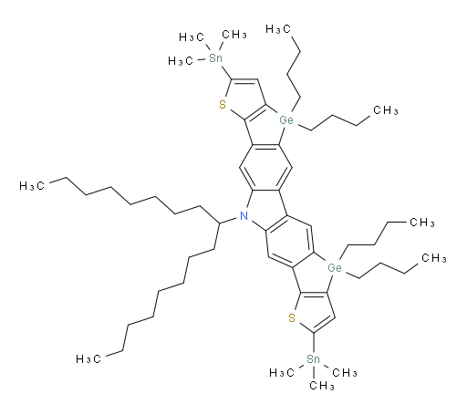 4,4,7,7-tetrabutyl-12-(heptadecan-9-yl)-2,9-bis(trimethylstannyl)-7,12-dihydro-4H-thieno[2',3':4,5]germolo[3,2-b]thieno[2',3':4,5]germolo[2,3-h]carbazole