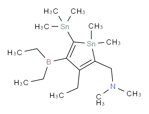 1-(4-(diethylboryl)-3-ethyl-1,1-dimethyl-5-(trimethylstannyl)-1H-stannol-2-yl)-N,N-dimethylmethanamine