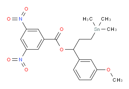 1-(3-methoxyphenyl)-3-(trimethylstannyl)propyl 3,5-dinitrobenzoate