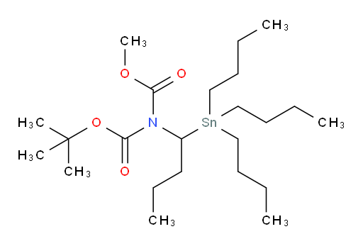 Imidodicarbonic acid, [1-(tributylstannyl)butyl]-, 1,1-dimethylethyl methyl ester