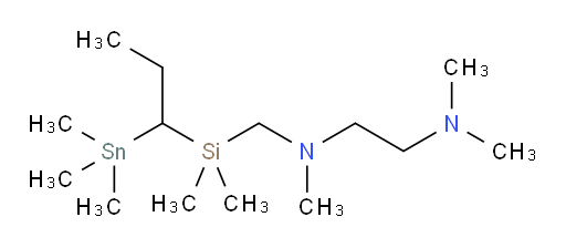 N1-((dimethyl(1-(trimethylstannyl)propyl)silyl)methyl)-N1,N2,N2-trimethylethane-1,2-diamine