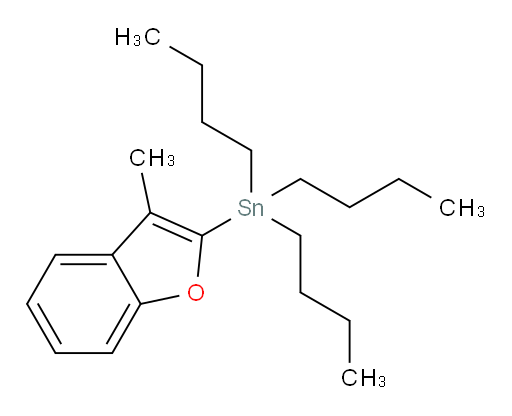 三丁基(3-甲基苯并呋喃-2-基)锡烷