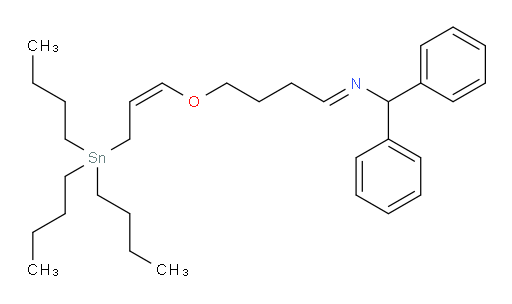 (E)-1,1-二苯基-N-(4-(((Z)-3-(三丁基锡基)丙烯-1-基)氧基)丁亚基)甲胺